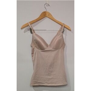 Assets Red Hot Label By Spanx Nude Lace Trimmed Built-In Bra Tank Top Size M